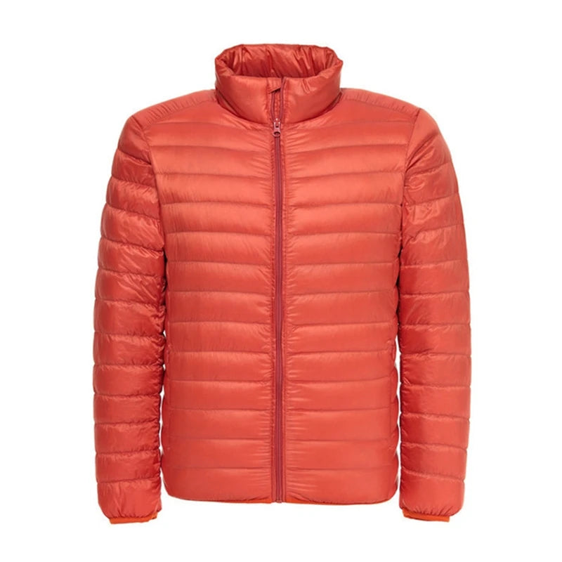 Leichte, wasserabweisende, verstaubare Pufferjacke für Herren, 2023, Neuheiten, Herbst-Winter, männliche Mode, Stehkragen-Daunenmäntel