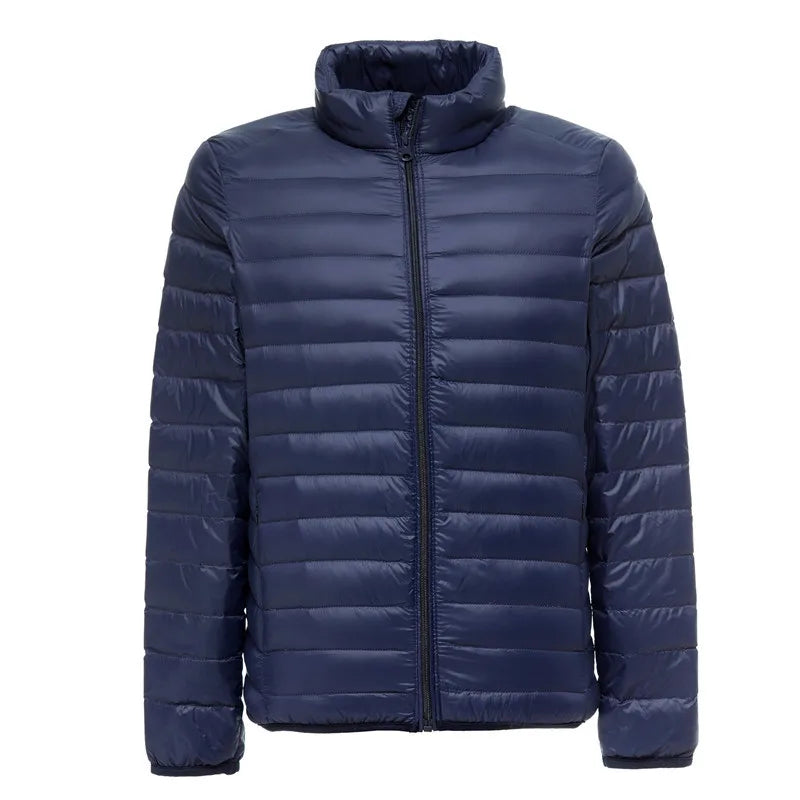 Leichte, wasserabweisende, verstaubare Pufferjacke für Herren, 2023, Neuheiten, Herbst-Winter, männliche Mode, Stehkragen-Daunenmäntel