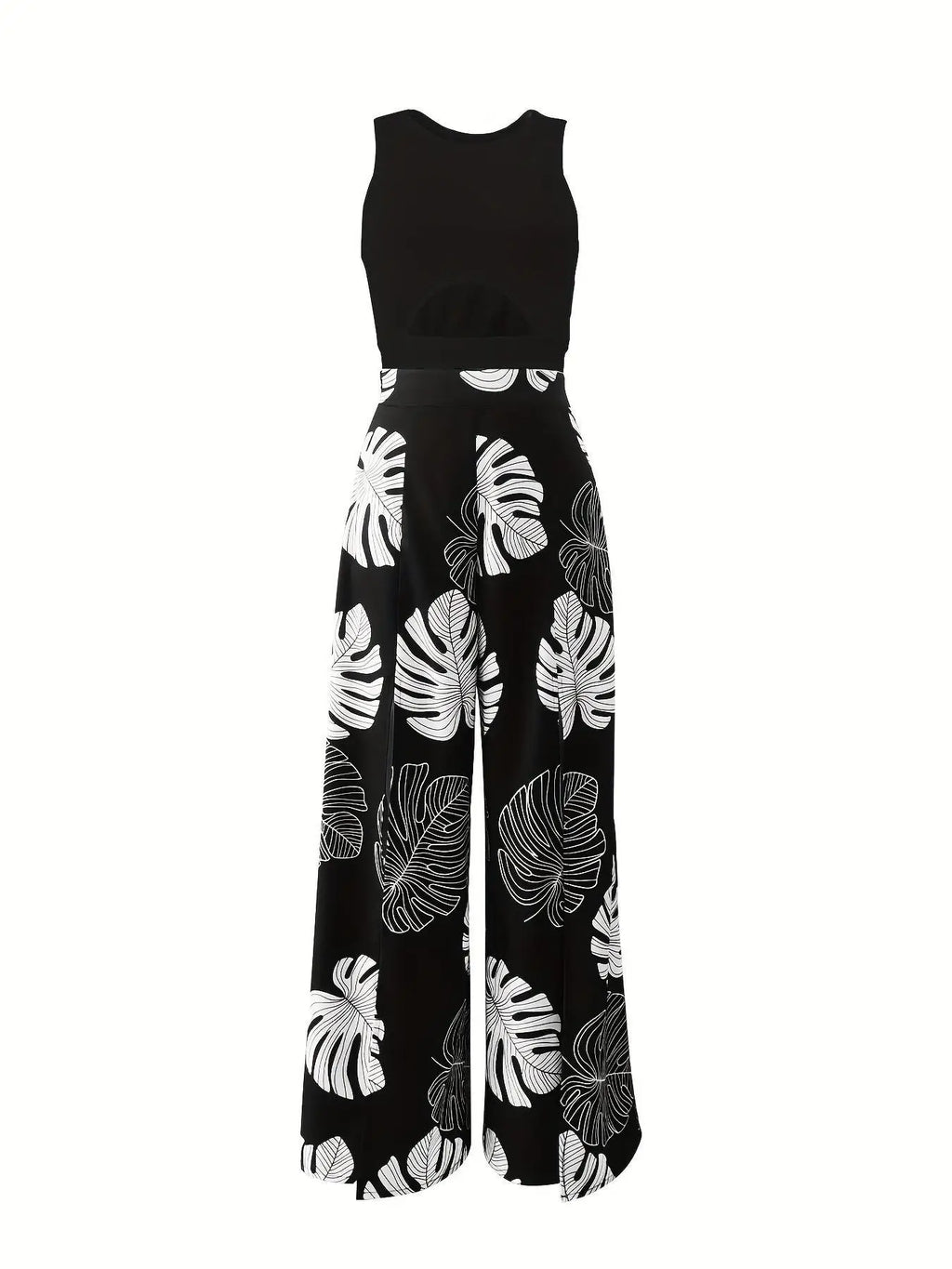 Sommer Mode Zwei Stück Outfits Frau Neue frauen Elegante Casual Hohl O Hals Kurze Weste Gedruckt Hosen Set Frauen kleidung