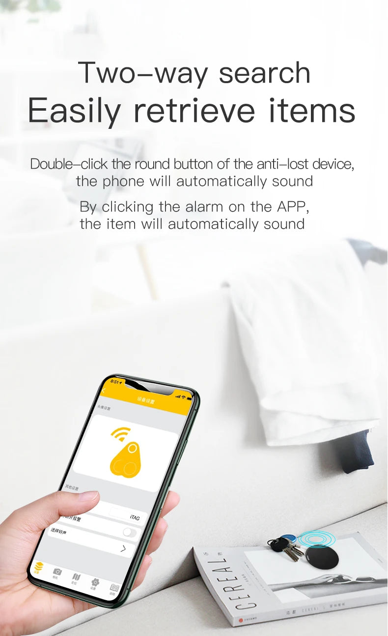 Mini GPS Locator AntiLost Alarm Brieftasche Schlüsselbund Smart Tag Bluetooth-Kompatibel Tracer Schlüsselbund Hund Haustier Kind Tracker Schlüssel Finder