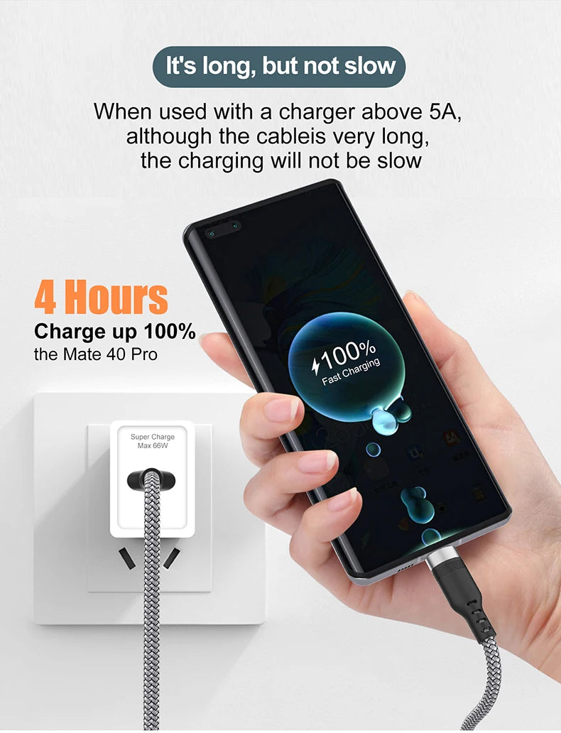 USB-Typ-C-Schnellladekabel, Android-Micro-USB-Leitung, USB zu LIGHTNING, verlängertes Ladekabel für iPhone 14, Xiaomi, OnePlus, Samsung