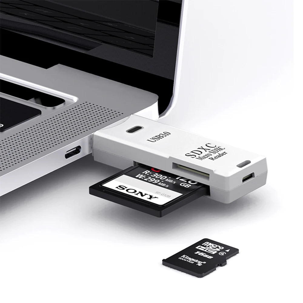 2-in-1 USB 3.0 Kartenleser Micro TF SD Kartenleser USB-Adapter Hochgeschwindigkeitskartenleser TF Speicherkarte für PC Laptop Zubehör