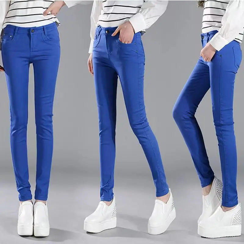 Dame mode lässig bleistift hose schwarz weiß zerrissene dünne hosen gemischt baumwolle loch dünne leggings mit tasche gefaltete hosen