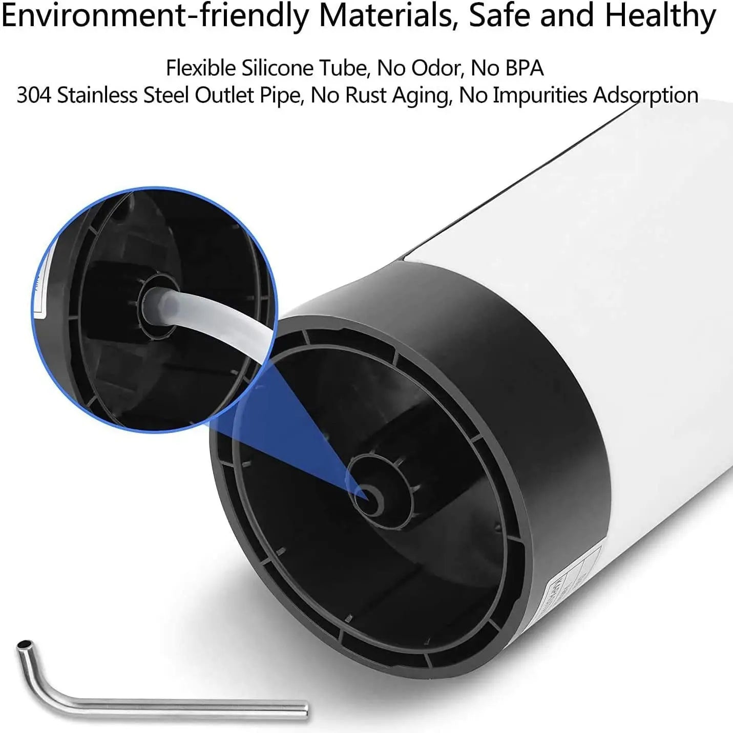 1pcwhite/schwarze Wasser flaschen pumpe USB-Lade-Auto-Schalter Trink spender mit einem Klick