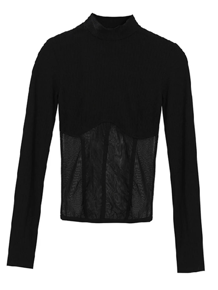 Sommer Frauen T-Shirt Frau Kleidung Langarm Tops Frühling schwarz schlanke T-Shirt weibliche Ernte Top T-Shirt sexy dünn y2k