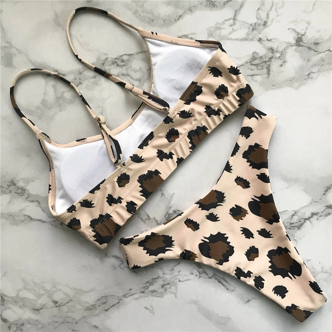 14 Farben S - XL Sexy Leopard Bikini Frauen Bademode Weiblichen Badeanzug Zwei-stück Bikini set Brasilianische Badende Badeanzug schwimmen V871