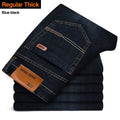 Herrenmode Business Jeans Klassischer Stil Casual Stretch Slim Jean Hosen Männliche Marke Denim Hosen Schwarz Blau