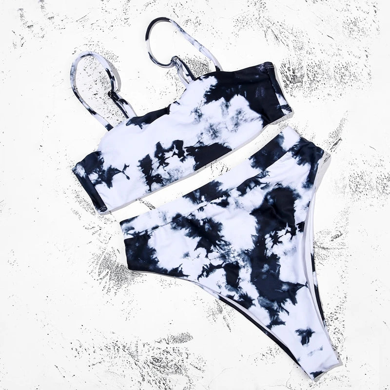ZTVitality Sexy Bikinis Solide Push Up Bikini Biquini Mujer 2021 Heißer Verkauf Gepolsterte Bh Riemen Hohe Taille Badeanzug Bademode Frauen Druck Biquini S-XL