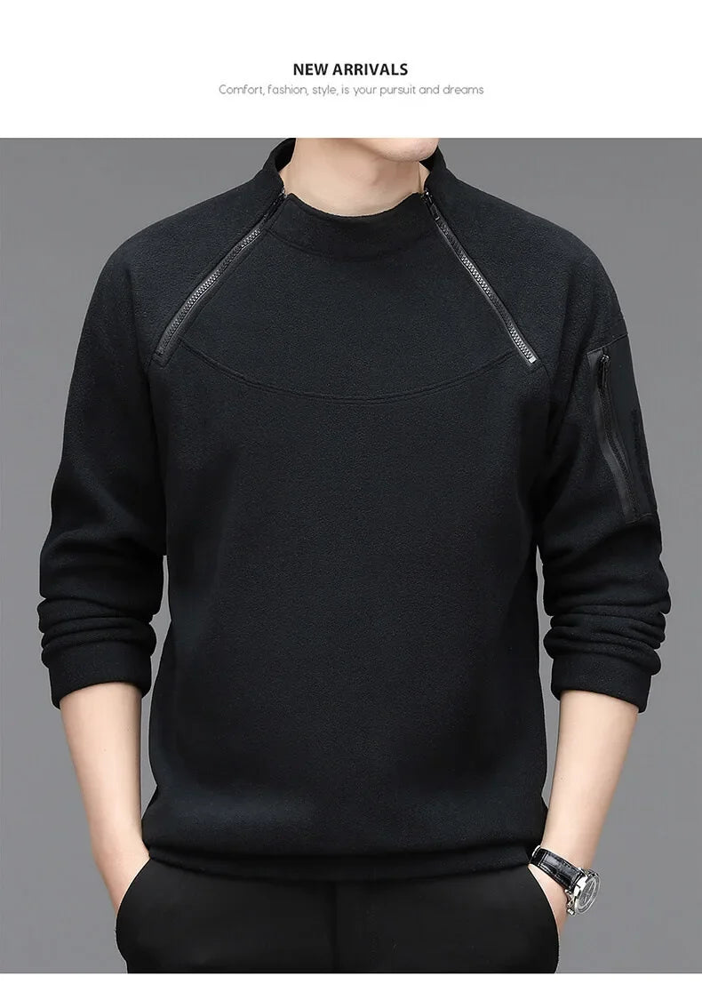 Herren Sweatshirs Frühling Herbst Langarm T-Shirt Top lose Trend Rundhals ausschnitt Hemd leichte Casual Sports