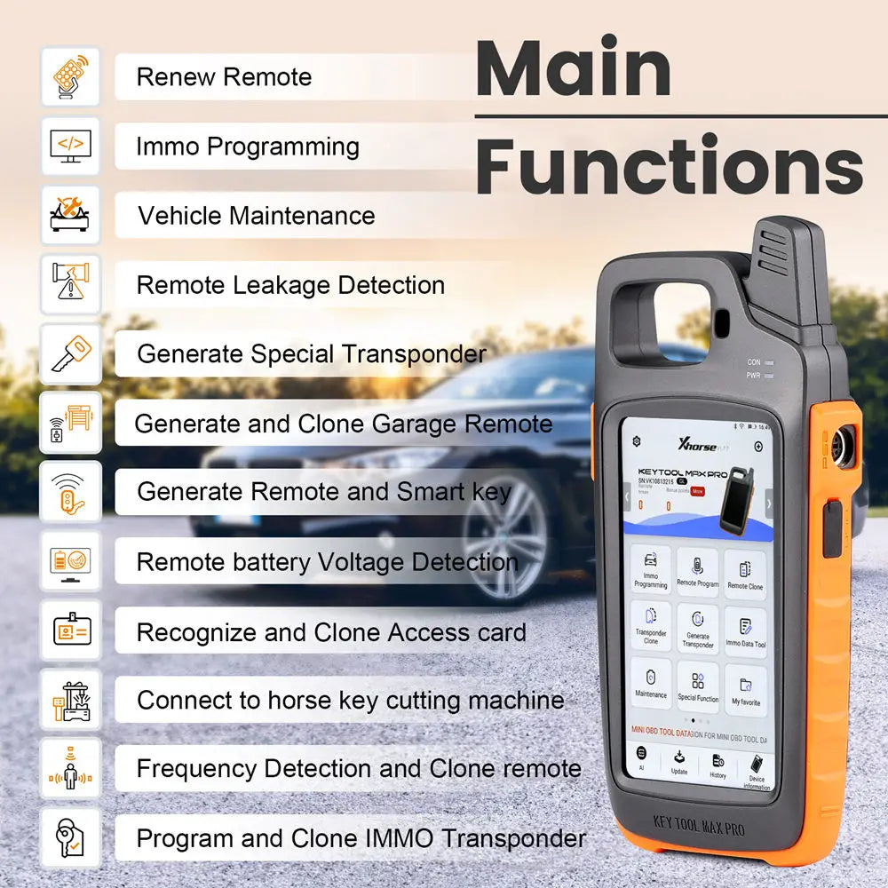Xhorse VVDI Key Tool Max PRO kombiniert Key Tool Max- und Mini-OBD-Werkzeugfunktionen und fügt Spannungs- und Leckstromfunktionen ein