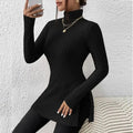 Damen Herbst-und Winter pullover mit hohem Hals unterteil