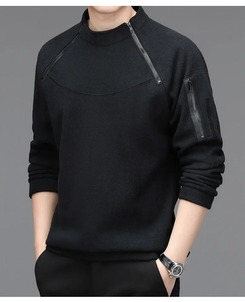 Herren Sweatshirs Frühling Herbst Langarm T-Shirt Top lose Trend Rundhals ausschnitt Hemd leichte Casual Sports