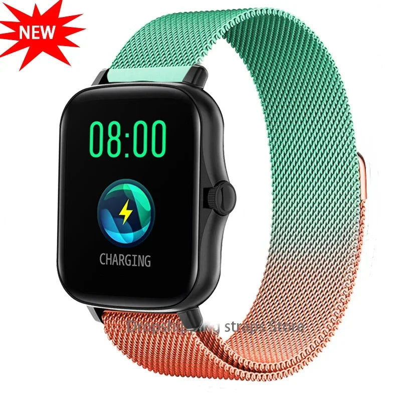 20mm Armband für Amazfit GTS 4/3/2e/Mini/Stratos 3/2 Metall Magnetschleife 22mm Uhrenarmband Amazfit Gtr 4/3/pro/2e/bip-u-s-lite