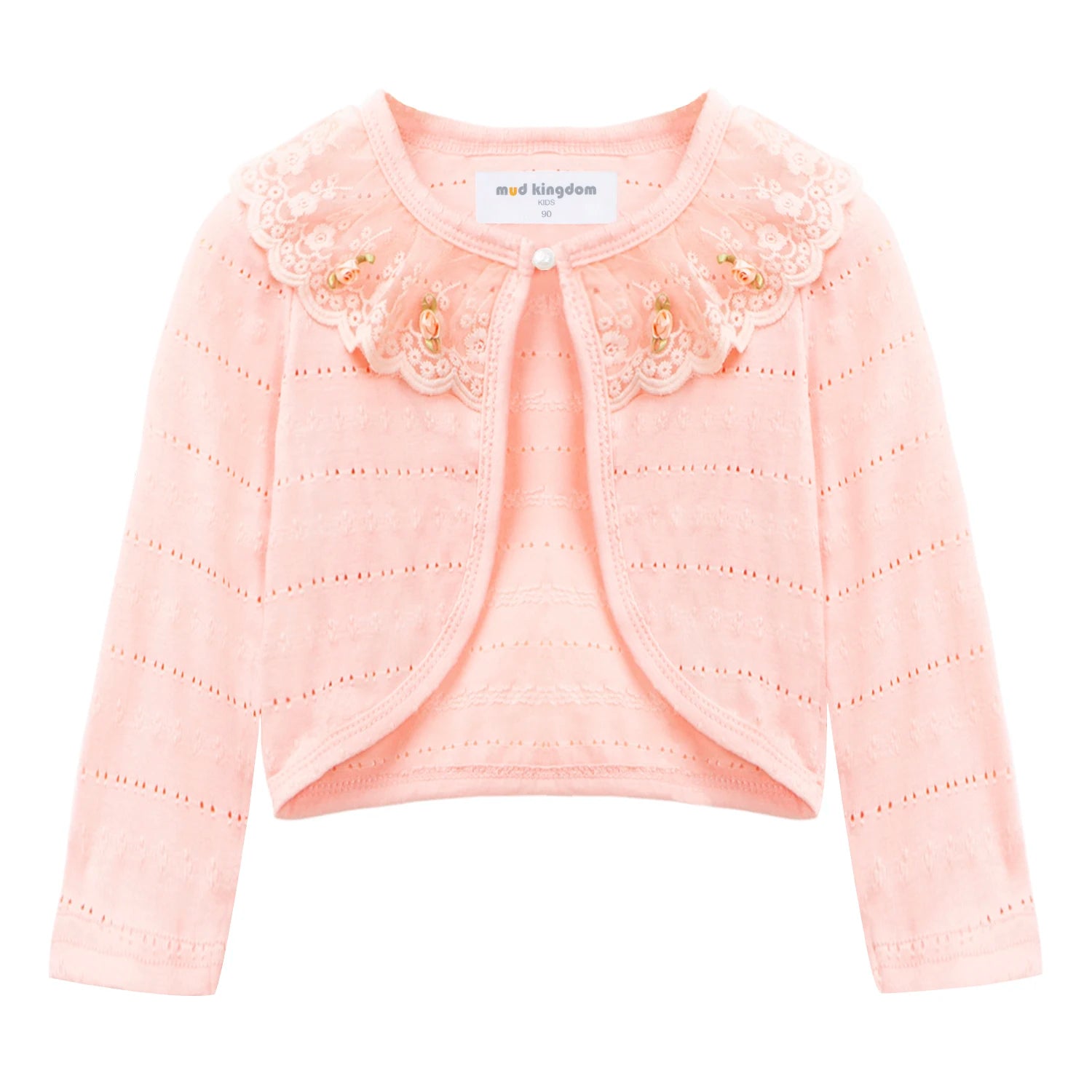 Mud kingdom Grils Strickjacke Pullover Frühling Langarm Bolero Achsel zucken Spitze kurze Strickjacke für Kleinkind Kleidung dünne Mantel Jacke