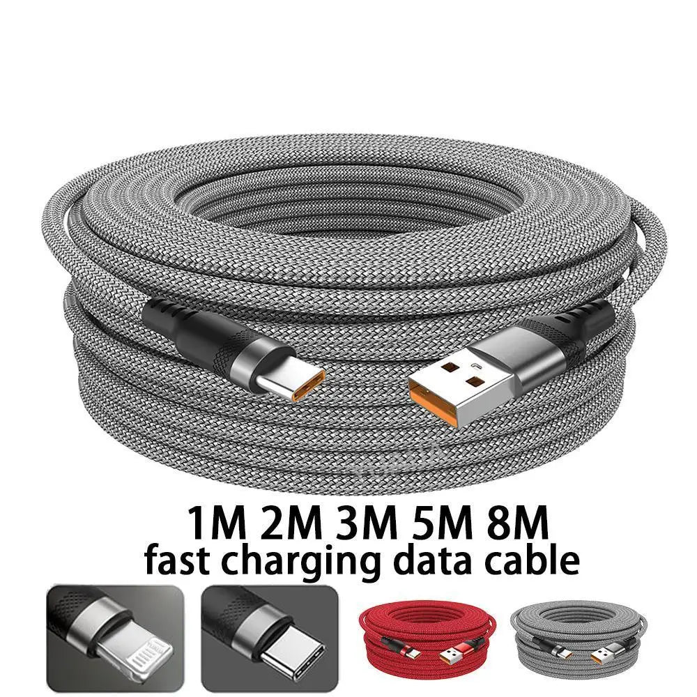 USB-Typ-C-Schnellladekabel, Android-Micro-USB-Leitung, USB zu LIGHTNING, verlängertes Ladekabel für iPhone 14, Xiaomi, OnePlus, Samsung