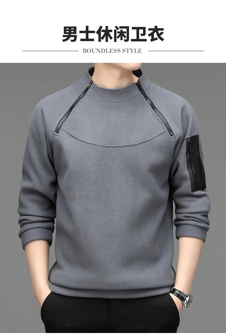Herren Sweatshirs Frühling Herbst Langarm T-Shirt Top lose Trend Rundhals ausschnitt Hemd leichte Casual Sports