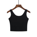 2024 mode Sexy Frauen Candy Farbe Tanks Tops Kurze 100% Baumwolle Casual Leibchen Rohr Top Weibliche Ärmellose Abgeschnitten Weste 2XL