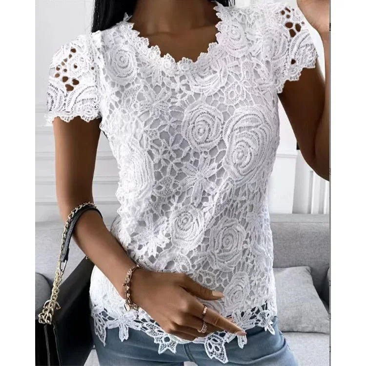 Sommer Mode Spitze Bluse Frau Jacquard Ärmellose Casual Frauen Shirts Vintage Lose Blumen Weste Tops Blusas Mujer y2k kleidung