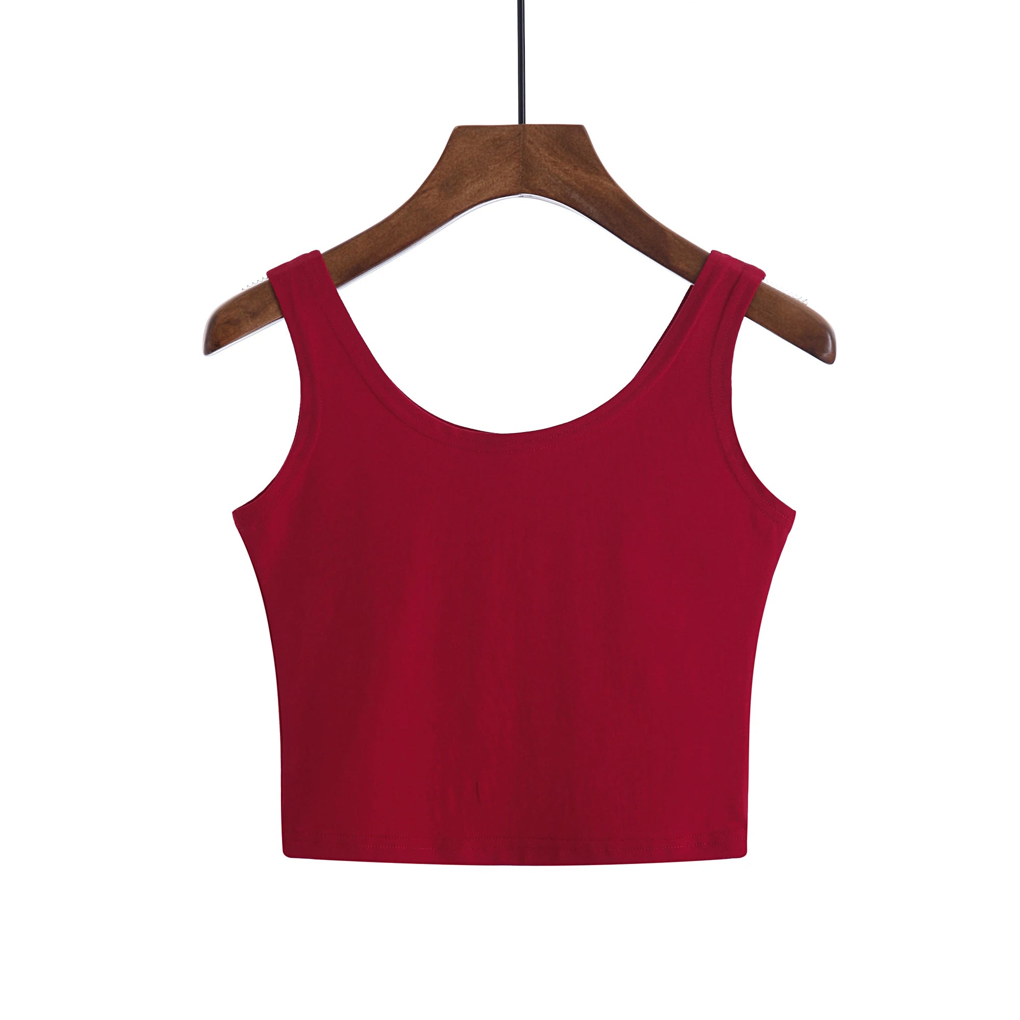2024 mode Sexy Frauen Candy Farbe Tanks Tops Kurze 100% Baumwolle Casual Leibchen Rohr Top Weibliche Ärmellose Abgeschnitten Weste 2XL