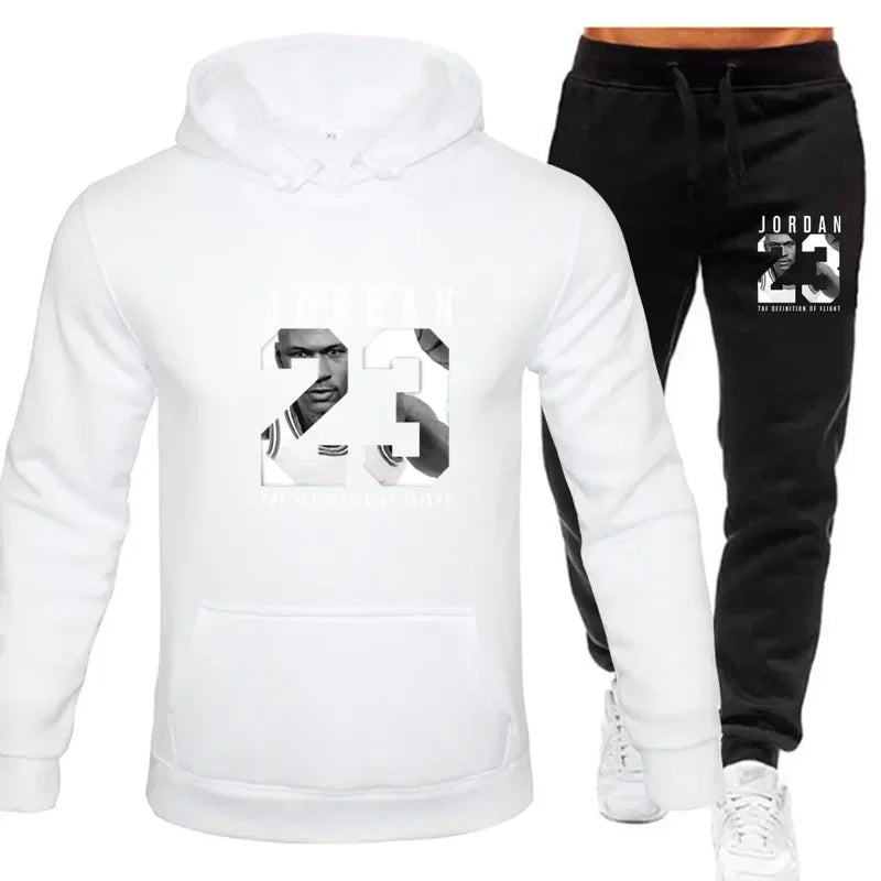 Der Sweatshirt-Hoodie ist ein Herren-Set für den Frühling 2025, ein Damen-Set für Damen-Sportbekleidung mit Kapuzenpullover und Jogginghose