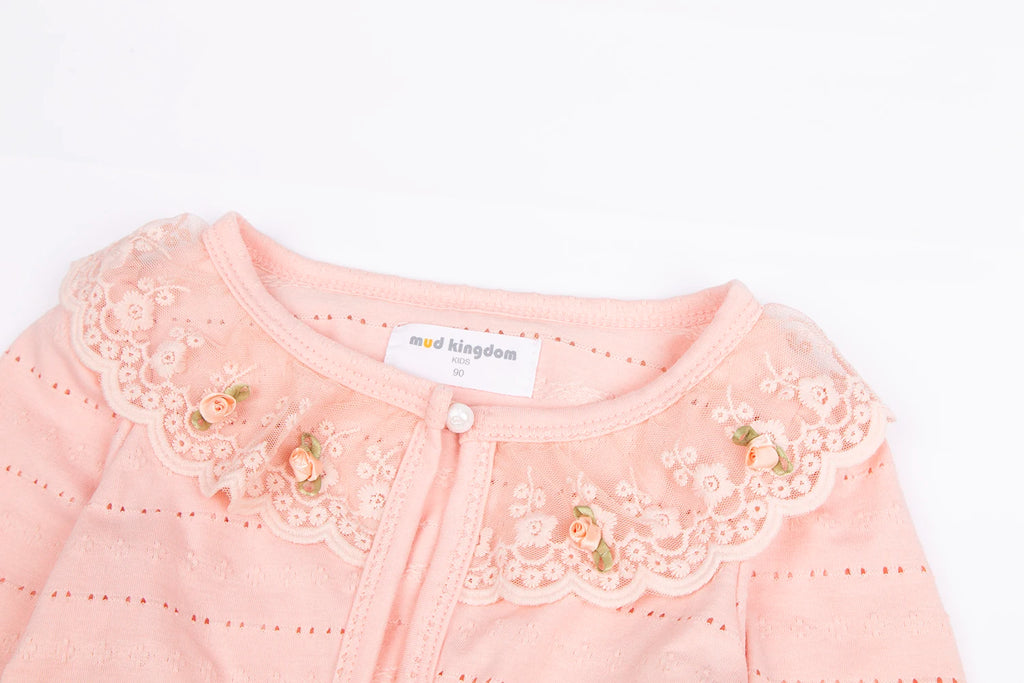 Mud kingdom Grils Strickjacke Pullover Frühling Langarm Bolero Achsel zucken Spitze kurze Strickjacke für Kleinkind Kleidung dünne Mantel Jacke