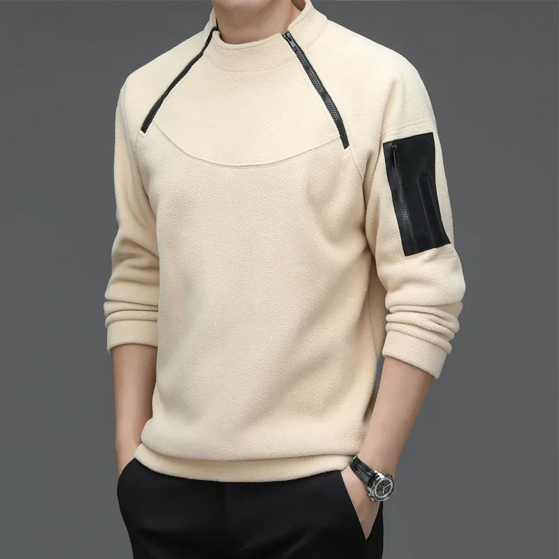 Herren Sweatshirs Frühling Herbst Langarm T-Shirt Top lose Trend Rundhals ausschnitt Hemd leichte Casual Sports