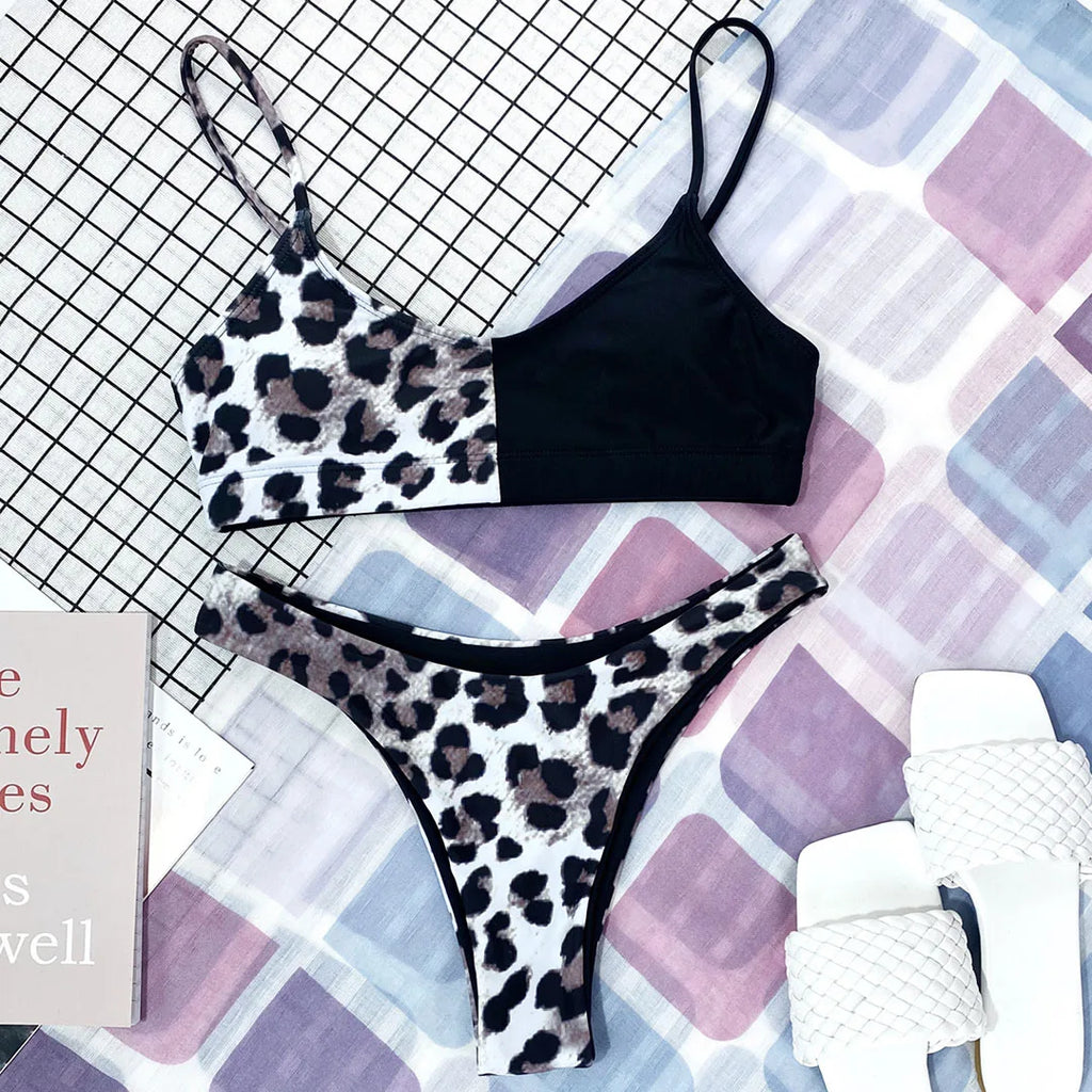 14 Farben S - XL Sexy Leopard Bikini Frauen Bademode Weiblichen Badeanzug Zwei-stück Bikini set Brasilianische Badende Badeanzug schwimmen V871