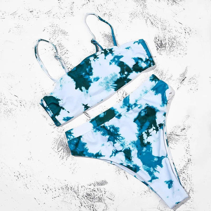 ZTVitality Sexy Bikinis Solide Push Up Bikini Biquini Mujer 2021 Heißer Verkauf Gepolsterte Bh Riemen Hohe Taille Badeanzug Bademode Frauen Druck Biquini S-XL