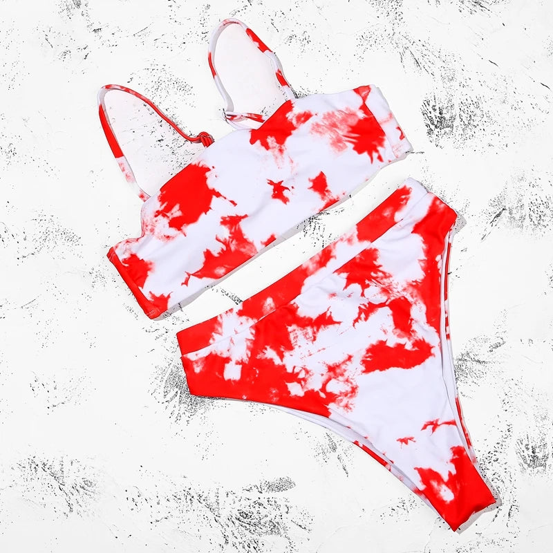 ZTVitality Sexy Bikinis Solide Push Up Bikini Biquini Mujer 2021 Heißer Verkauf Gepolsterte Bh Riemen Hohe Taille Badeanzug Bademode Frauen Druck Biquini S-XL