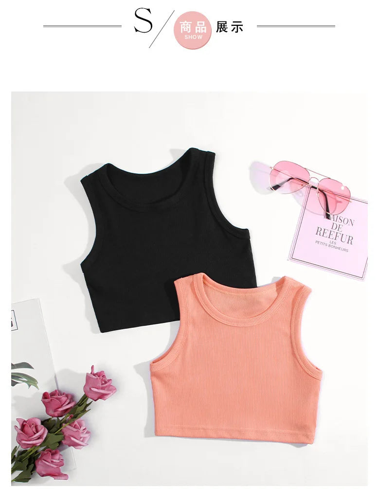 Sommer Mädchen Unterwäsche Ärmellose Shirts für Kinder T-shirts Jazz Baby Tank Tops Kinder Camisoles Kleinkind Unterhemden Kleidung