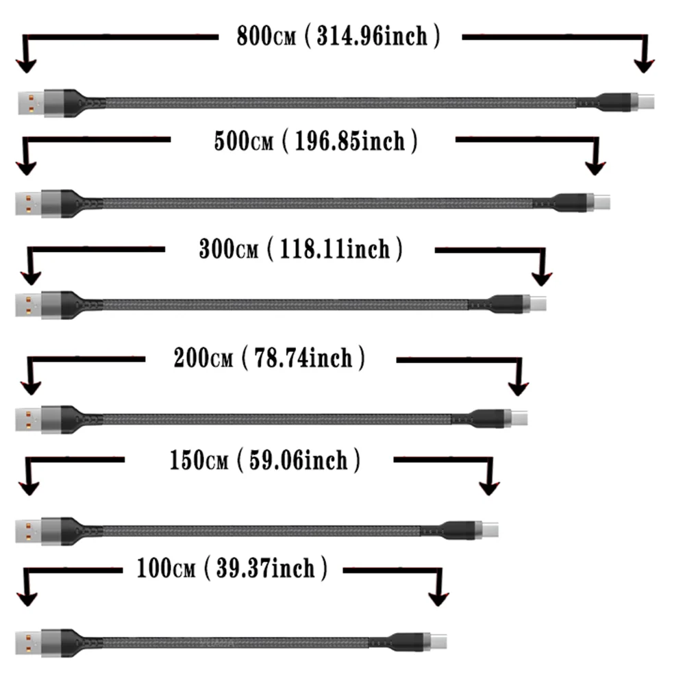 USB-Typ-C-Schnellladekabel, Android-Micro-USB-Leitung, USB zu LIGHTNING, verlängertes Ladekabel für iPhone 14, Xiaomi, OnePlus, Samsung