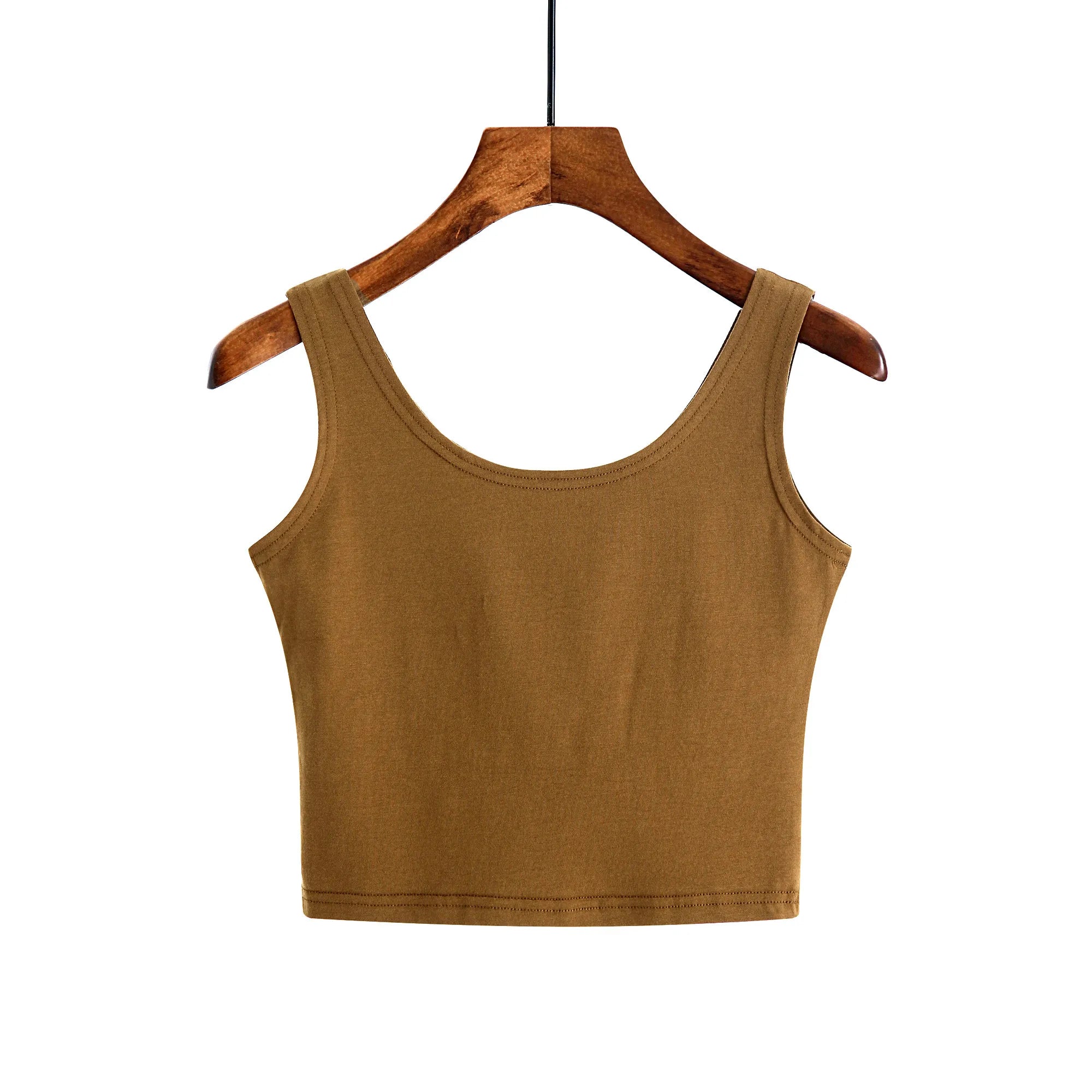 2024 mode Sexy Frauen Candy Farbe Tanks Tops Kurze 100% Baumwolle Casual Leibchen Rohr Top Weibliche Ärmellose Abgeschnitten Weste 2XL