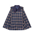 KONDALA Vintage Plaid Frauen Jacken Langarm Tasten Mit Kapuze Übergroßen Mäntel Mode 2026 Frühling Streetwear Weibliche Outwears