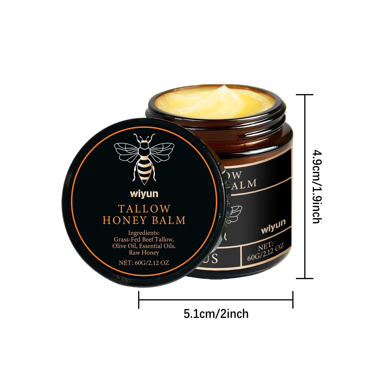 Tallow Honey Cream Glow Feuchtigkeitsspendende Haut Verbessert die Elastizität Weiches Bleichen Verbessert Stumpfheit Straffende Feuchtigkeitslotion für Gesicht und Körper