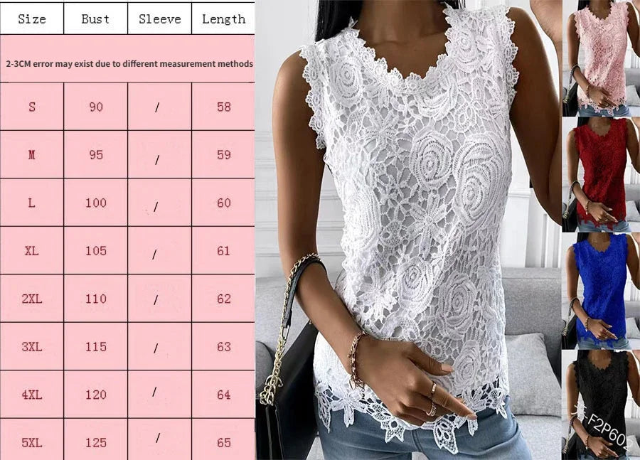 Sommer Mode Spitze Bluse Frau Jacquard Ärmellose Casual Frauen Shirts Vintage Lose Blumen Weste Tops Blusas Mujer y2k kleidung