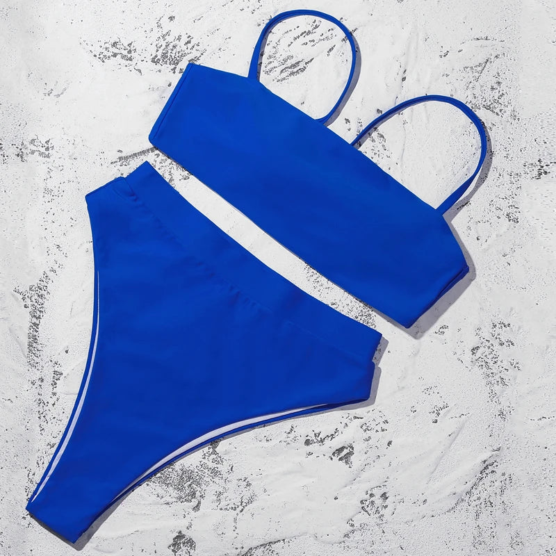 ZTVitality Sexy Bikinis Solide Push Up Bikini Biquini Mujer 2021 Heißer Verkauf Gepolsterte Bh Riemen Hohe Taille Badeanzug Bademode Frauen Druck Biquini S-XL