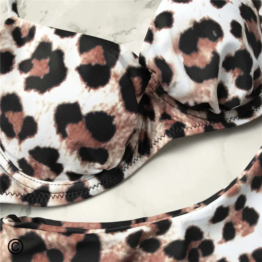 14 Farben S - XL Sexy Leopard Bikini Frauen Bademode Weiblichen Badeanzug Zwei-stück Bikini set Brasilianische Badende Badeanzug schwimmen V871