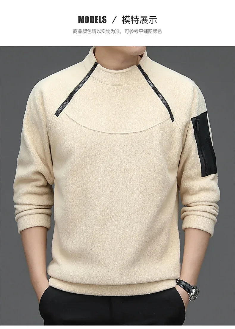 Herren Sweatshirs Frühling Herbst Langarm T-Shirt Top lose Trend Rundhals ausschnitt Hemd leichte Casual Sports