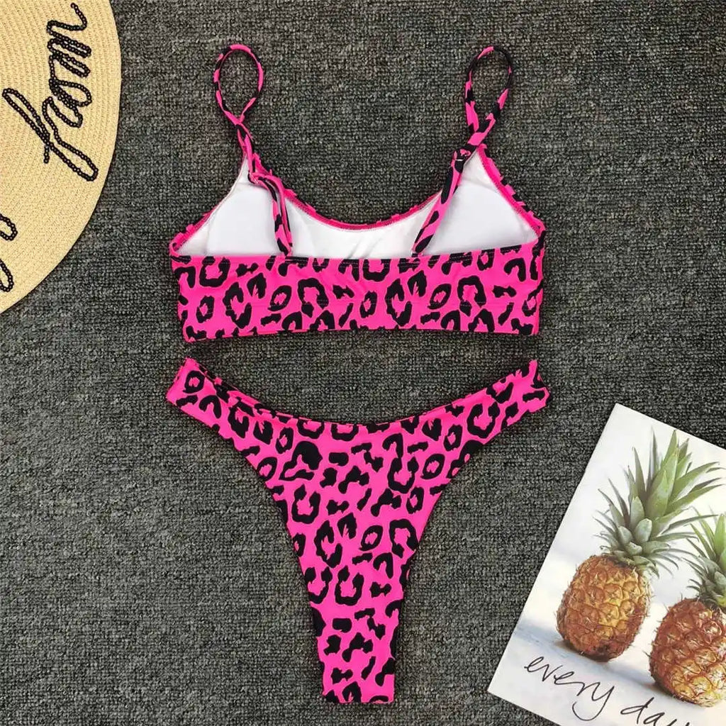 14 Farben S - XL Sexy Leopard Bikini Frauen Bademode Weiblichen Badeanzug Zwei-stück Bikini set Brasilianische Badende Badeanzug schwimmen V871