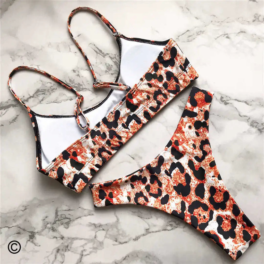 14 Farben S - XL Sexy Leopard Bikini Frauen Bademode Weiblichen Badeanzug Zwei-stück Bikini set Brasilianische Badende Badeanzug schwimmen V871
