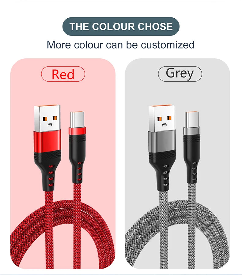 USB-Typ-C-Schnellladekabel, Android-Micro-USB-Leitung, USB zu LIGHTNING, verlängertes Ladekabel für iPhone 14, Xiaomi, OnePlus, Samsung