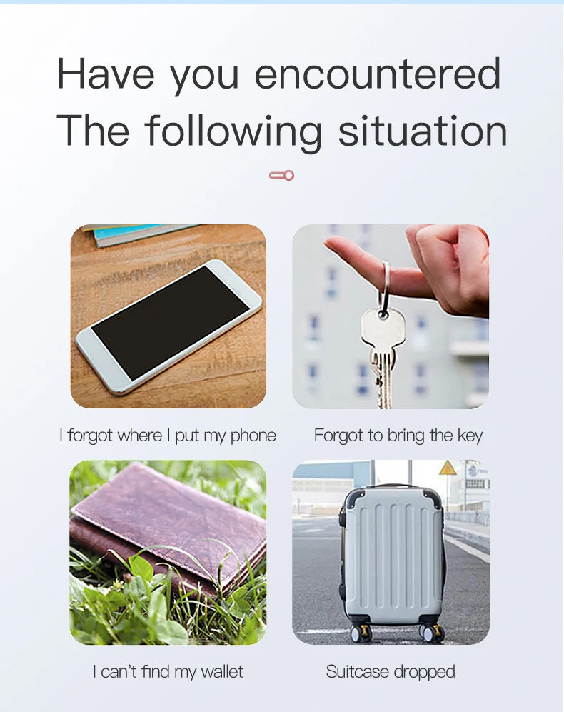 Mini GPS Locator AntiLost Alarm Brieftasche Schlüsselbund Smart Tag Bluetooth-Kompatibel Tracer Schlüsselbund Hund Haustier Kind Tracker Schlüssel Finder