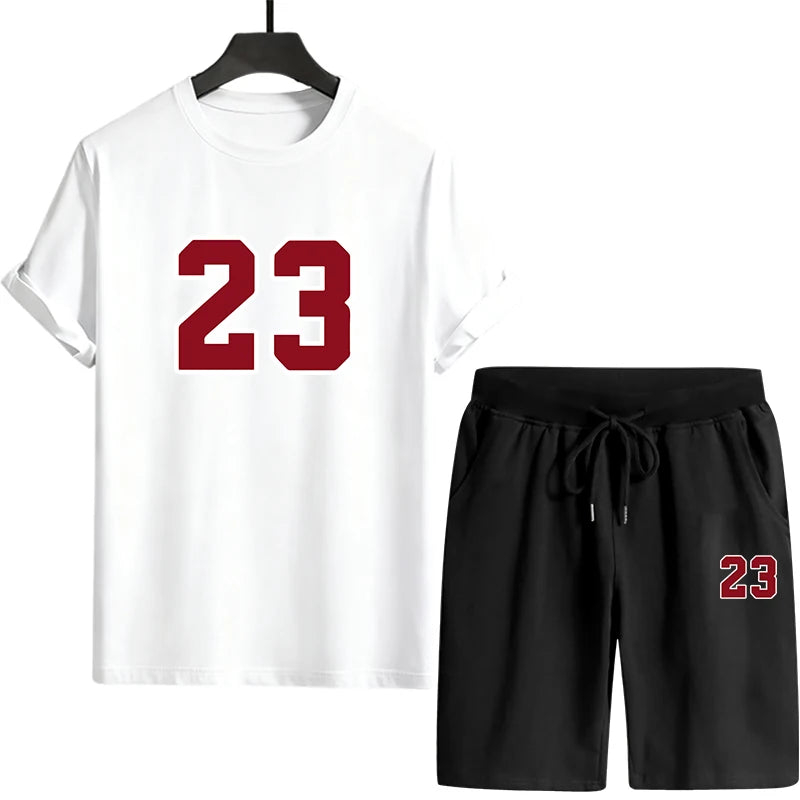 Sommer 2026 Herren Freizeitanzug-Set: Bequemes, kühles Outdoor- und Heimoutfit – Kurzarm-T-Shirt und Shorts für Herren – T-Shirts & Co-ords