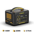 VTOMAN JUMP 1500X Tragbares Kraftwerk Camping LiFePO4-Batterie 828 Wh 1500 W AC-Steckdosen Solargenerator für Zuhause, Wohnmobil, Outdoor