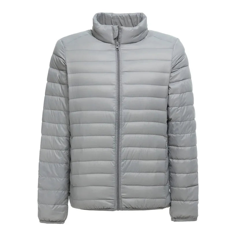 Leichte, wasserabweisende, verstaubare Pufferjacke für Herren, 2023, Neuheiten, Herbst-Winter, männliche Mode, Stehkragen-Daunenmäntel