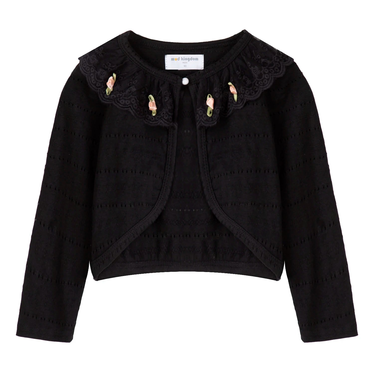 Mud kingdom Grils Strickjacke Pullover Frühling Langarm Bolero Achsel zucken Spitze kurze Strickjacke für Kleinkind Kleidung dünne Mantel Jacke