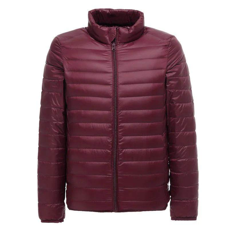 Leichte, wasserabweisende, verstaubare Pufferjacke für Herren, 2023, Neuheiten, Herbst-Winter, männliche Mode, Stehkragen-Daunenmäntel