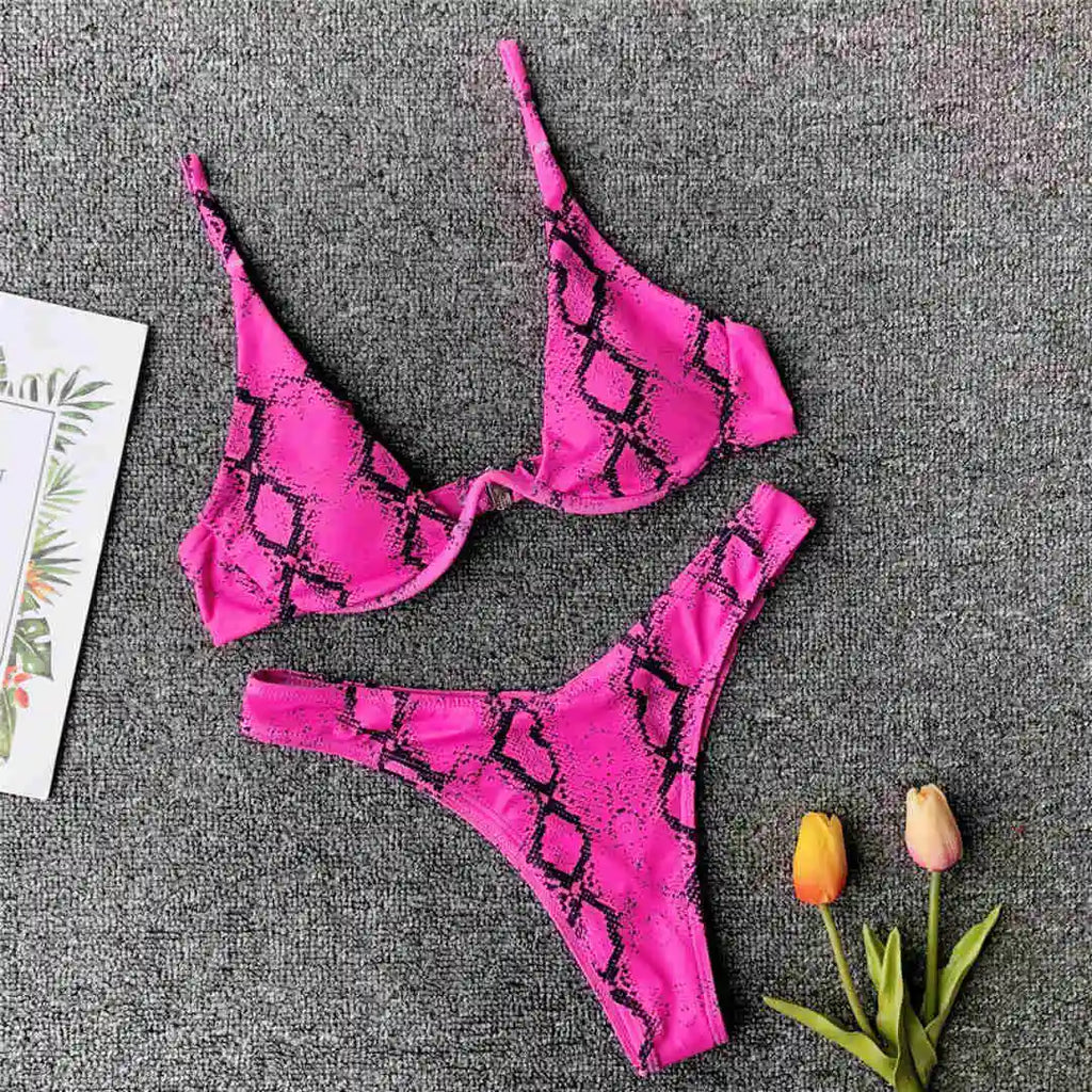 S - XL V-bar Bügel Bikini Weiblichen Badeanzug Frauen Bademode Zwei-stück V-form Draht Bikini set Badende Badeanzug Schwimmen V439